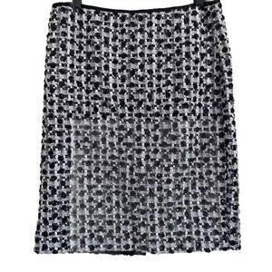 Etcetera Tweed Beaded Pencil Skirt Size 10 Office Business Casual Party Tailored